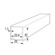 SQUARE ALUMINUM PROFILE 25x25 ANODIZED